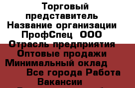 Торговый представитель › Название организации ­ ПрофСпец, ООО › Отрасль предприятия ­ Оптовые продажи › Минимальный оклад ­ 20 000 - Все города Работа » Вакансии   . Владимирская обл.,Владимир г.